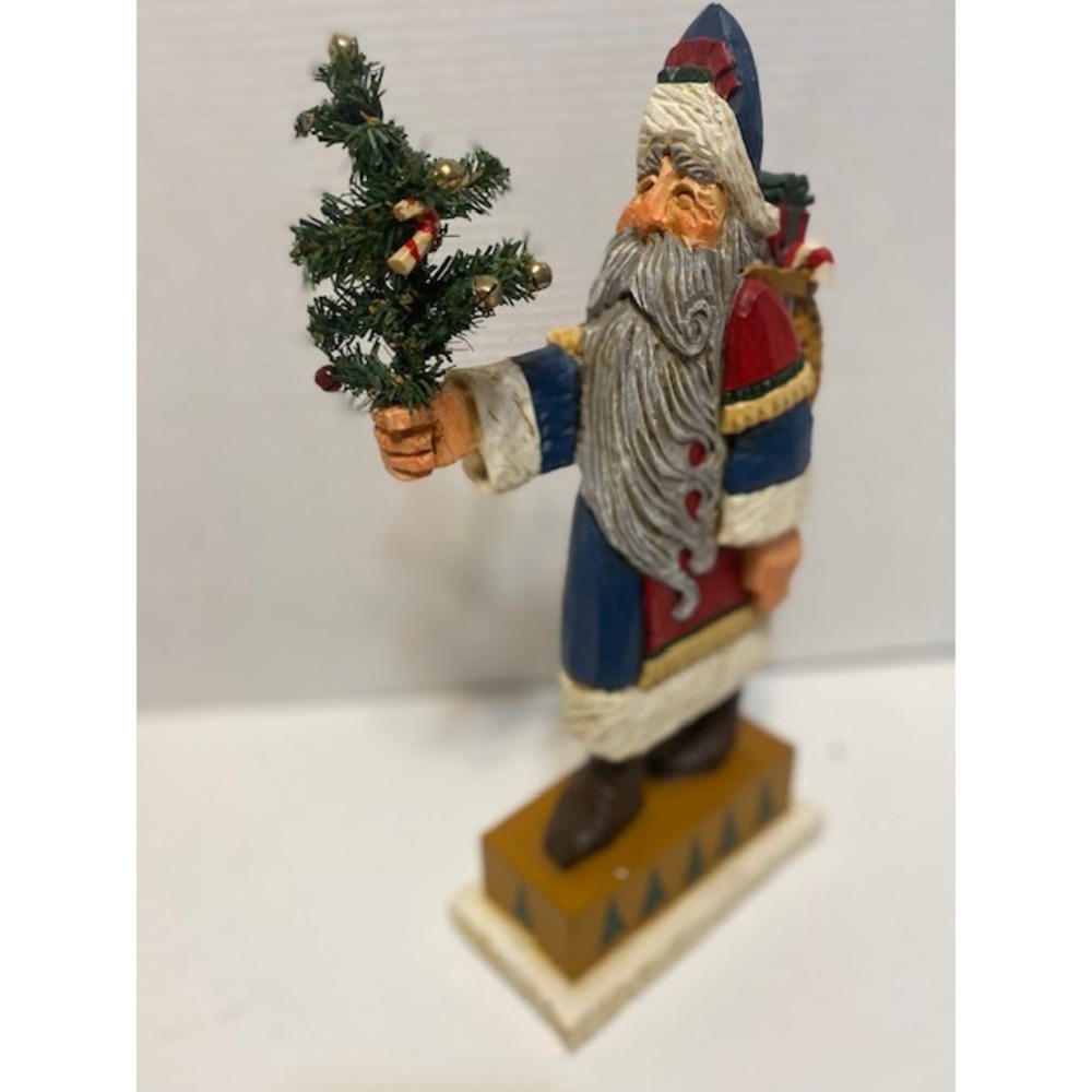 David Frykman Portfolio 13" Walking Santa‎ w Christmas Tree Vintage 1996